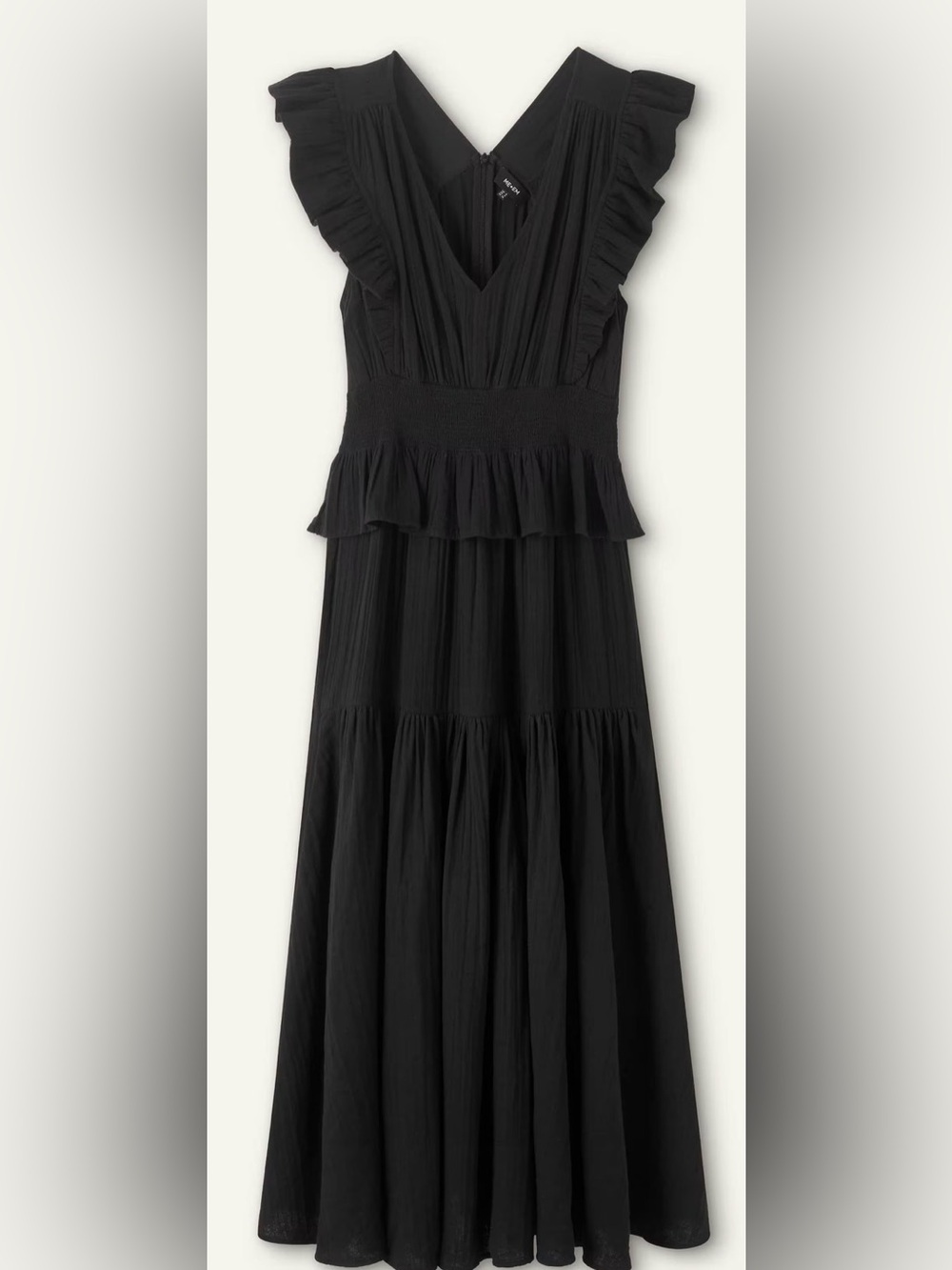 ME+EM Black Cheesecloth Maxi Dress size 2 - Picture 2 of 13